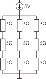 Schemat połączenia oporników do obciążenia linii +5V w zasilaczu ATX
